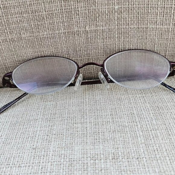 Marchon Women Glasses Half Rim MAGNETICS 883 MAG Burgundy Eyeglasses FELXON - Picture 3 of 14